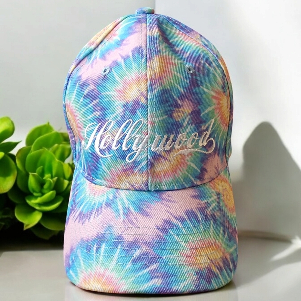 🆕️ Embroidered Hollywood Tie-Dye Cap Hat